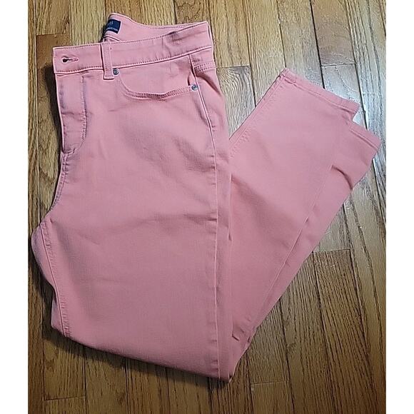 Talbots Simply Flattering Collection Denim Jean Jegging Size 10 Pink - Picture 2 of 10